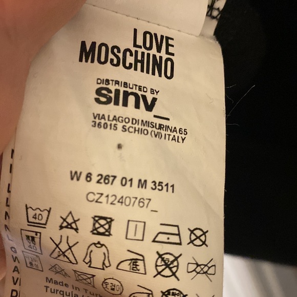 LOVE MOSCHINO Size 4 Black Brass Zippers Scoop Neck Pullover - Picture 6 of 8